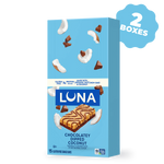 LUNA Bar Chocolatey Dipped Coconut Flavor Gluten Free Snack Bars, 30 Bars